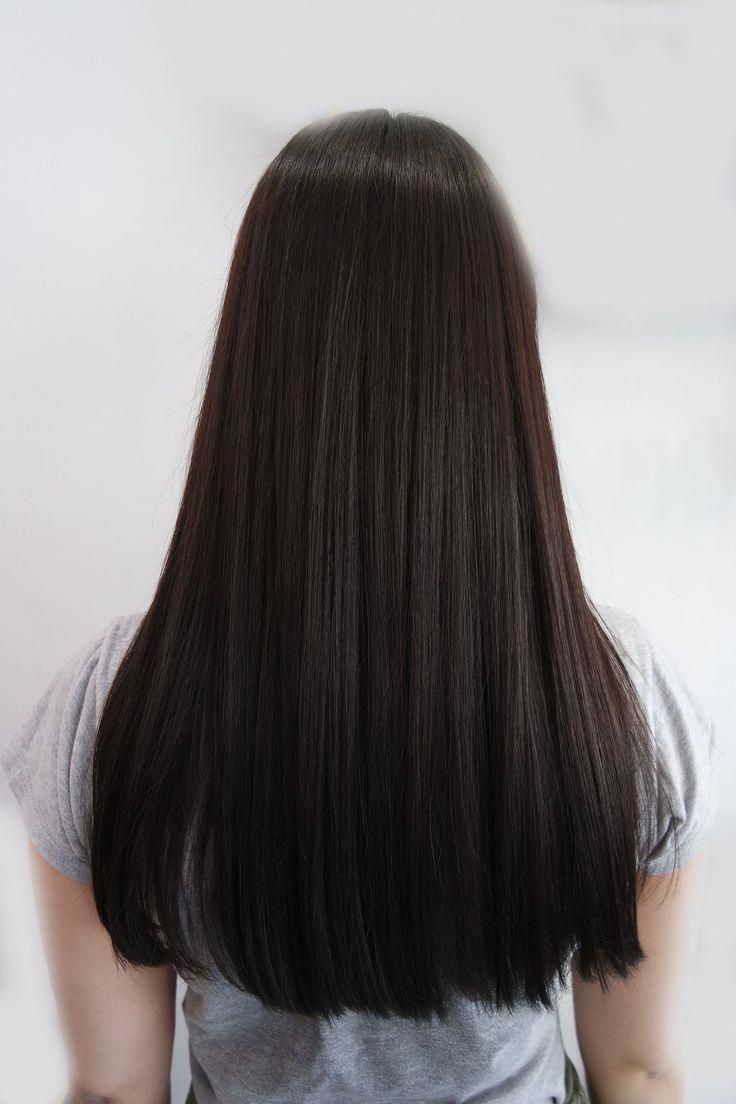 Gorgeous Tuesdaytransformation By Charlene On The Lovely Bex Who Wanted To Dark Shortstraighthair In 2020 Long Dark Hair Haircuts Straight Hair Long Hair Styles