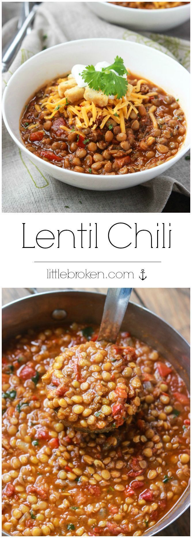 Quick and Easy Lentil Chili (Top Rated) - Little Broken