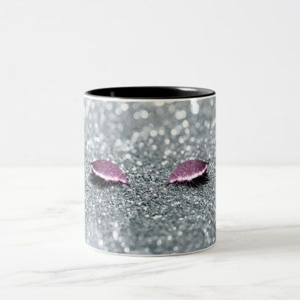 Pink Glitter Sparkle Makeup Eyes Beauty Artist Two-Tone Coffee Mug | Zazzle.com