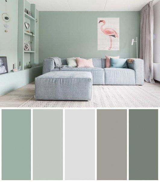 If you want to bring a new atmosphere into the living room, one way you can do it is to change the paint color of the living room. The technique of applying the color of the living room paint that you can try is to combine two different colors of wall paint. Room Wall Colors, Living Room Color Schemes, Paint Colors For Living Room, Bedroom Colors, Living Room Designs, Bedroom Decor, Bedroom Paint, White Bedroom, Home Design