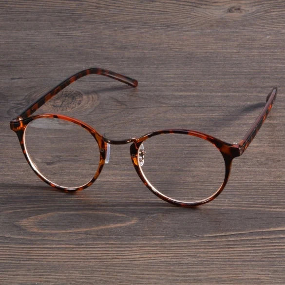 4 Colors Stylish New Personality Practical Decoration Retro Round Lens Plano Optical Glasses Gozluk Aksesuarlar Resim