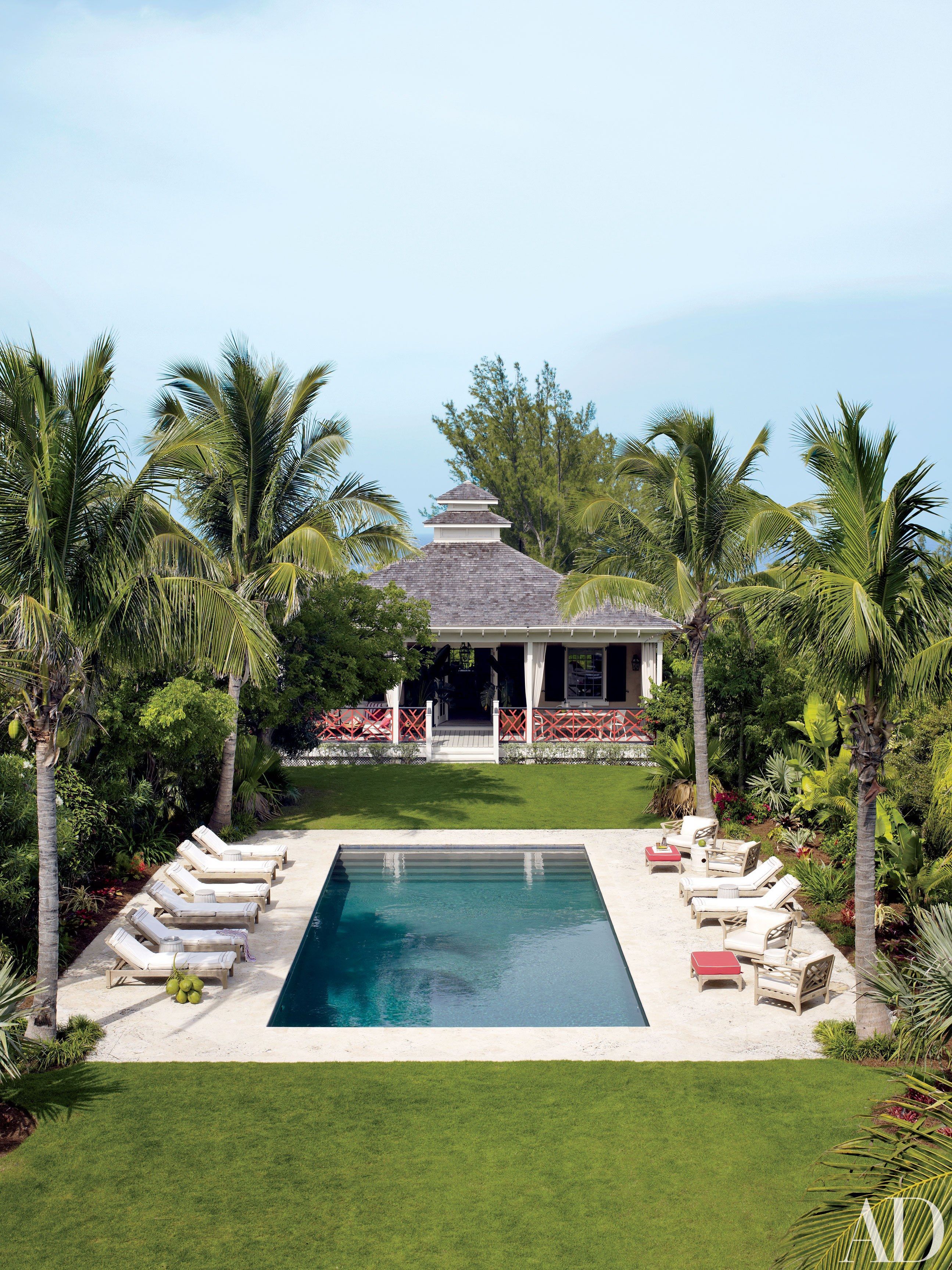 At The Bahamas Home Of Designer Alessandra Branca, A Poolhouse At The Bahamas Home Of Designer Alessandra Branca, A Poolhouse