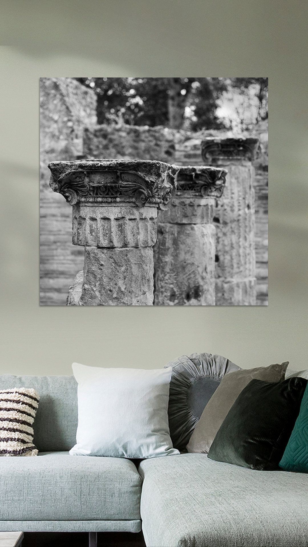 Koop het kunstwerk 'Oude zuilen in Pompeï 2' van Chantal Koster als schilderij op canvas, aluminium dibond, HD Metal, (ingelijste) fotoprint, behang, en meer. Canvas, Prints, Painting, Art, Products, Tela, Art Background, Painting Art, Kunst