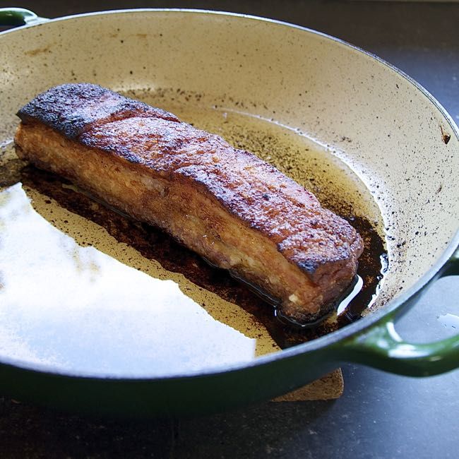 Roasted Pork Belly Out Of The Oven A Used This Recipe The First Time And It Was A But Too