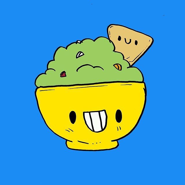 Guacamole Kawaii Con Nachos Uno De Mis Entrantes Preferidos