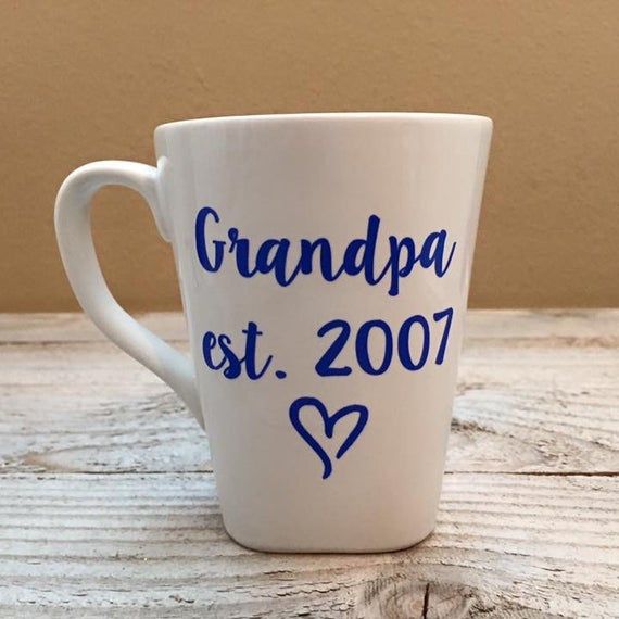 Grandpa Est Mug - Custom Coffee Mug, Becoming Grandpa, Baby Announcement, Surprise Mug, Gift For Gra #bestgiftsforgrandparents