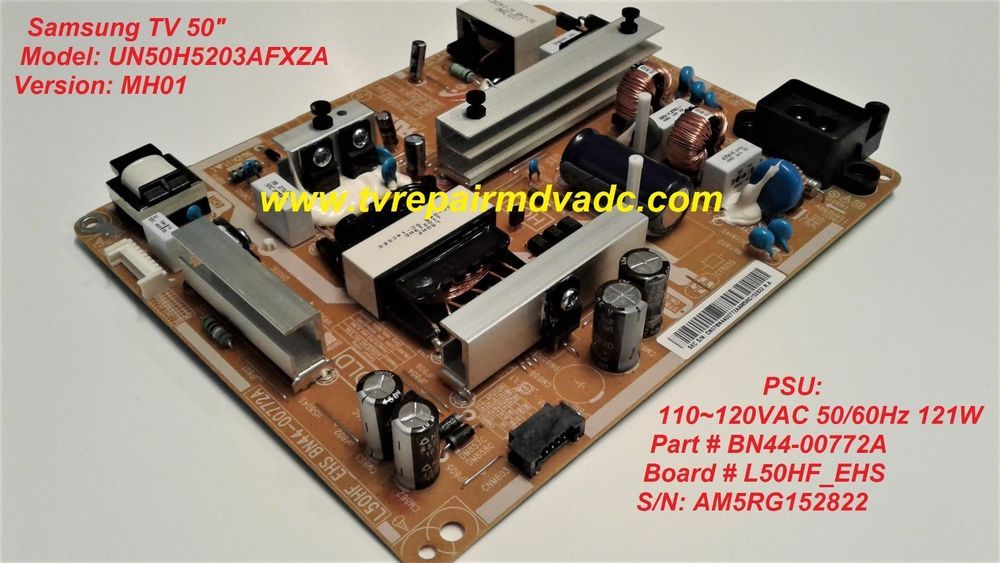 Samsung 50 UN50H5203AFXZA MH01 BN44-00772A Power Supply Board Unit