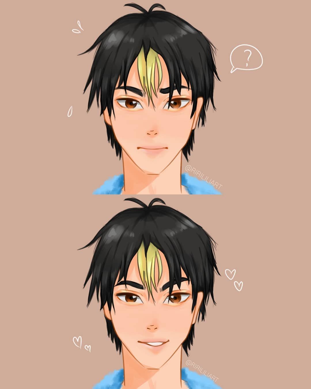 When he put his hair down, I was like 😳 #haikyuu #nishinoya #