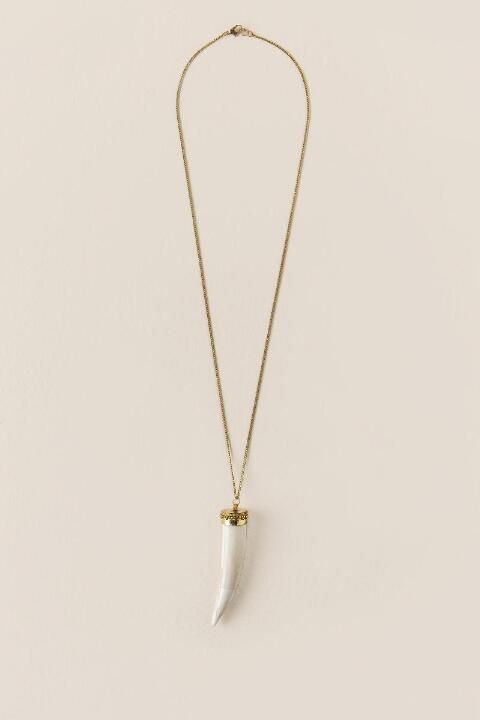Arin Tusk Horn Pendant Necklace Ivory Colar Pendente Colares Pingente - Ivory Tusk Pendant Necklace