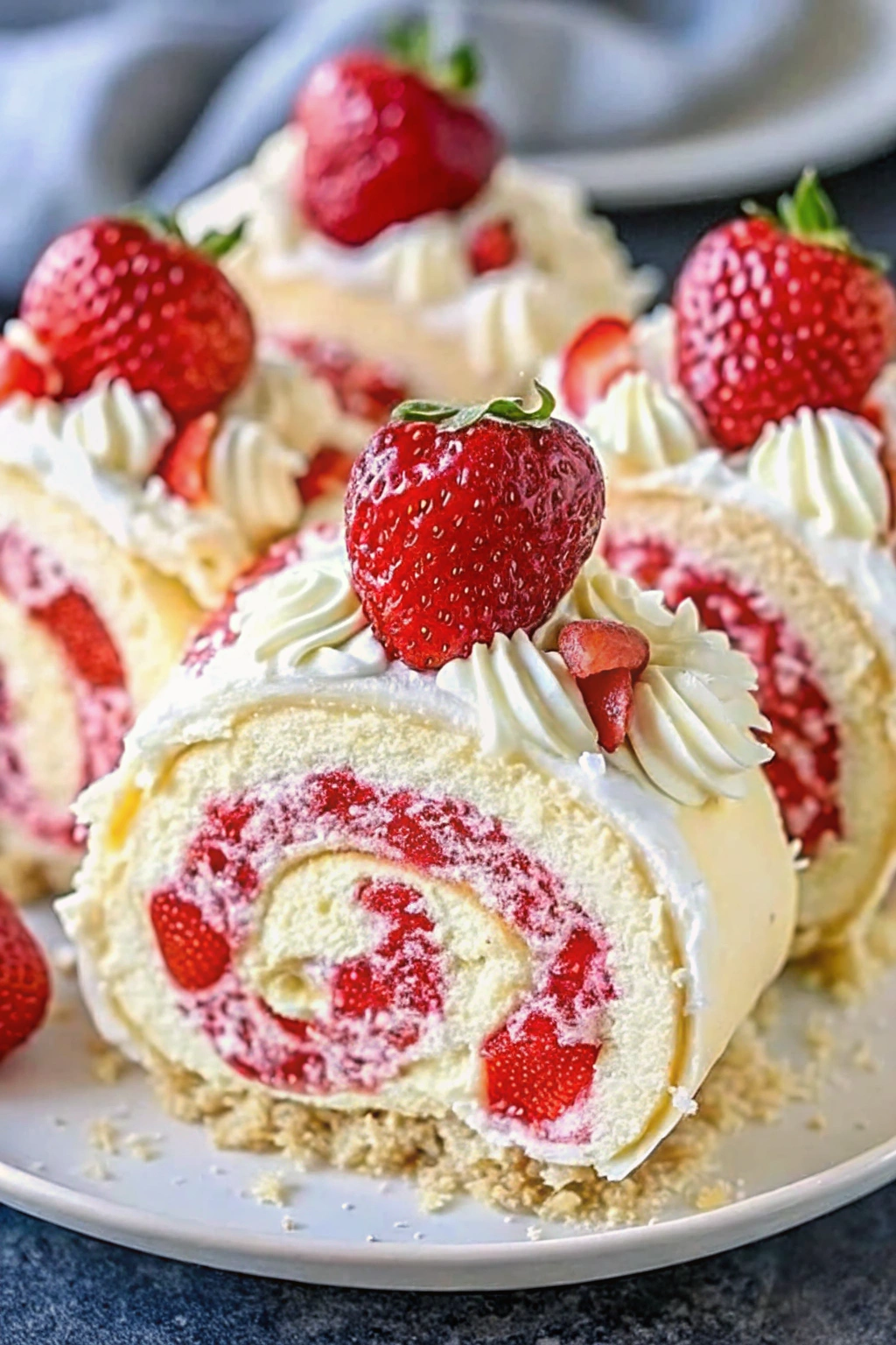 Strawberry Shortcake Cheesecake Rolls