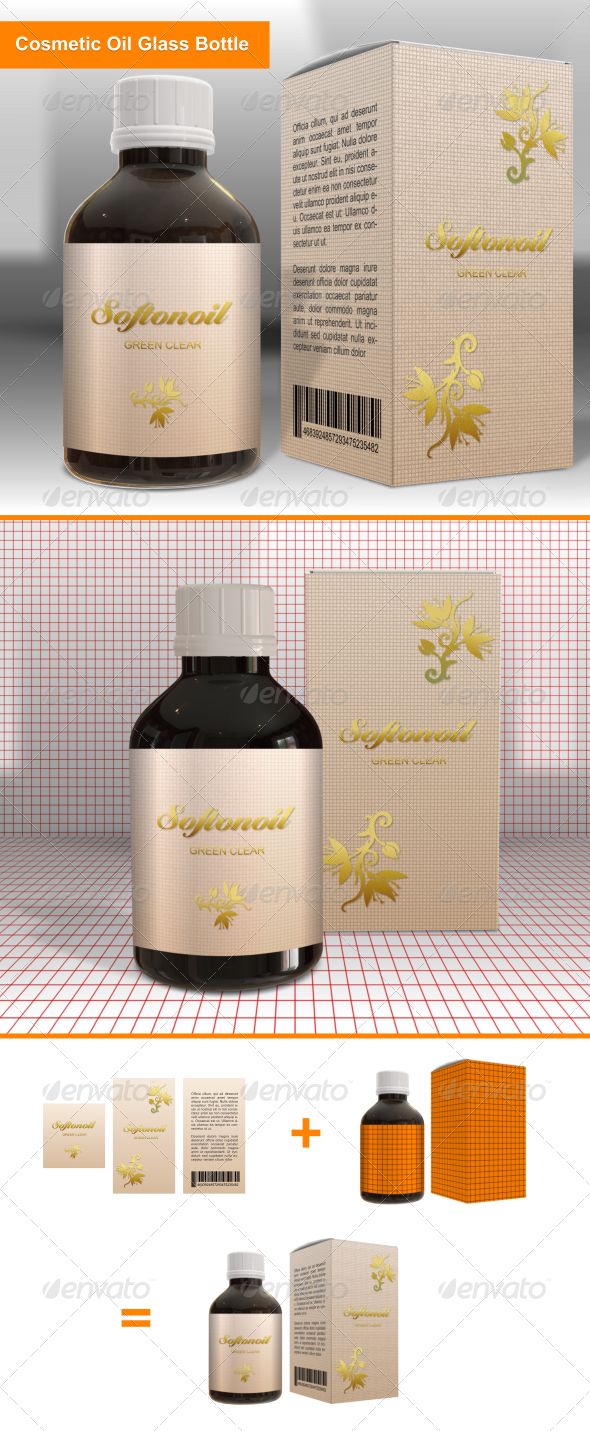 Download Cosmetic Oil Glass Bottle | Glass bottles, Bottle mockup, Bottle