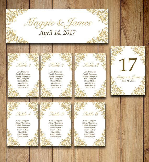 wedding guest seating chart