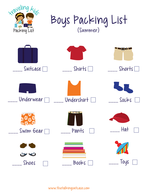 kids packing list free printable packing kids travel with kids