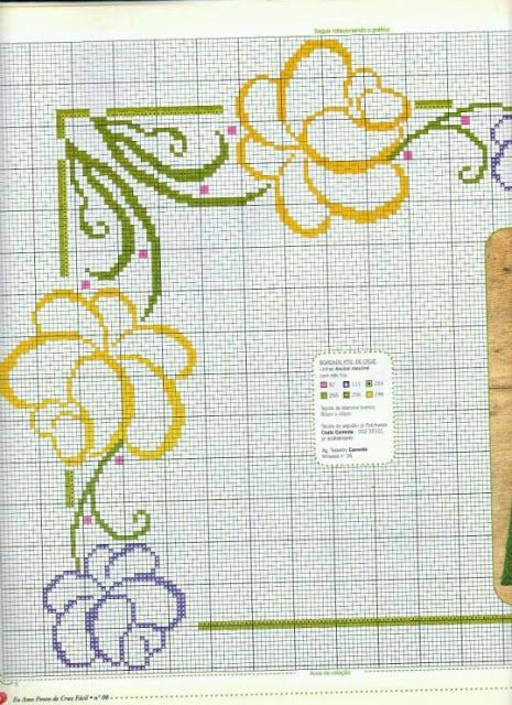 Flores Vazadas Para Toalhas De Mesa Ponto Cruz Bebê De Ponto Cruz Padrão De Pontos Ponto Cruz Contado