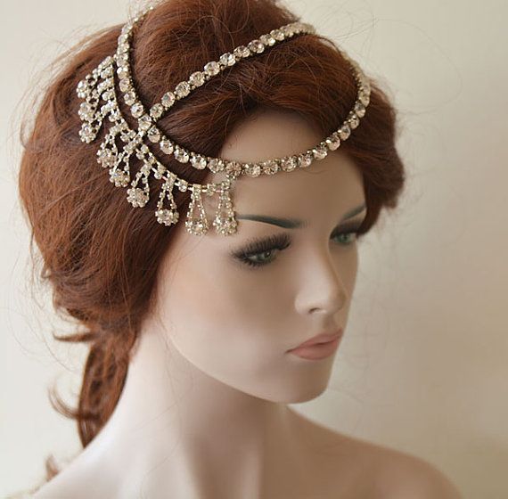 Wedding Hair Accessory Bridal Head Chain Headpiece Wedding Hair Accessory Bridal Head Chain By Adbrdal