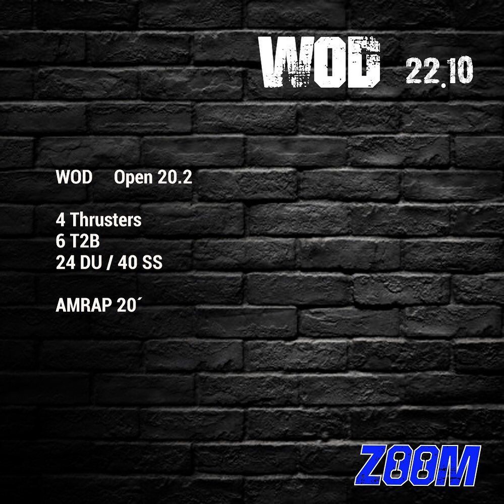 WOD 22.10 Veni a hacer tu clase de prueba GRATIS 😃! - - - - Te Esperamos 💪🏻💪🏻💪🏻 #zoom #el1 #crossf...