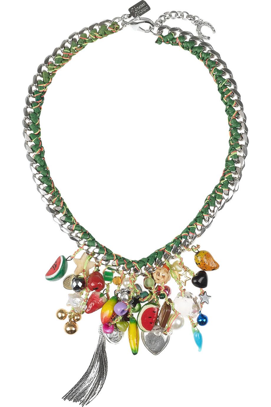 Venessa Arizaga Fruit Cake Silver Plated Charm Necklace Net A Porter Com
