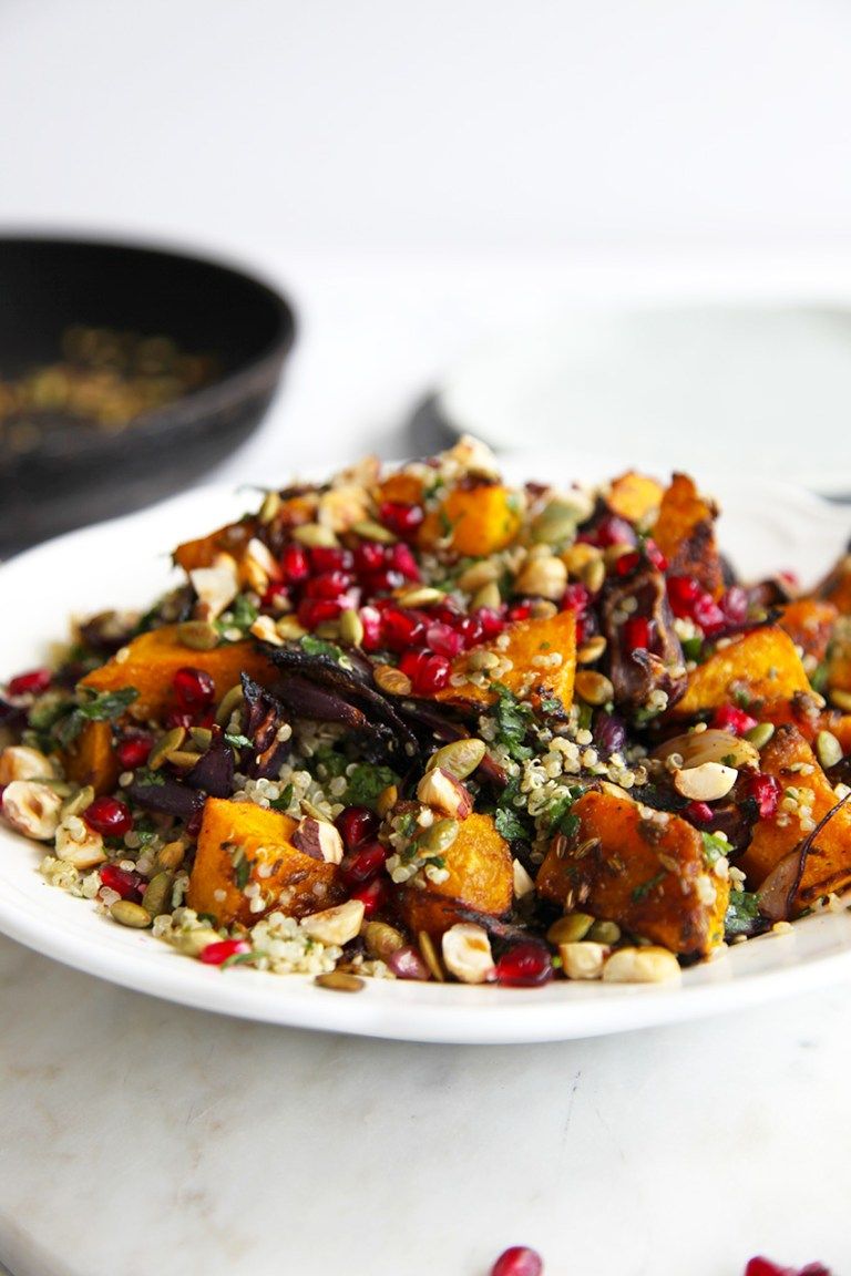 Roasted Pumpkin Quinoa Salad - Little Big H