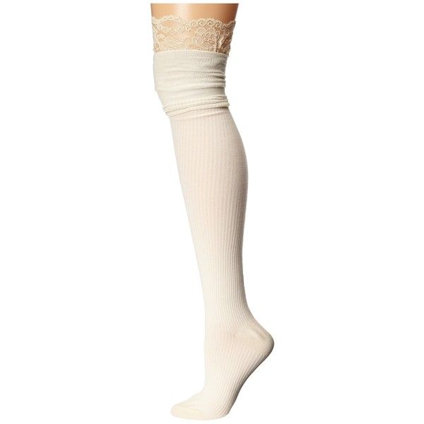 M&F Western Blazin Roxx Fashion Sock (Ivory/Ivory Lace) Women's Knee ...