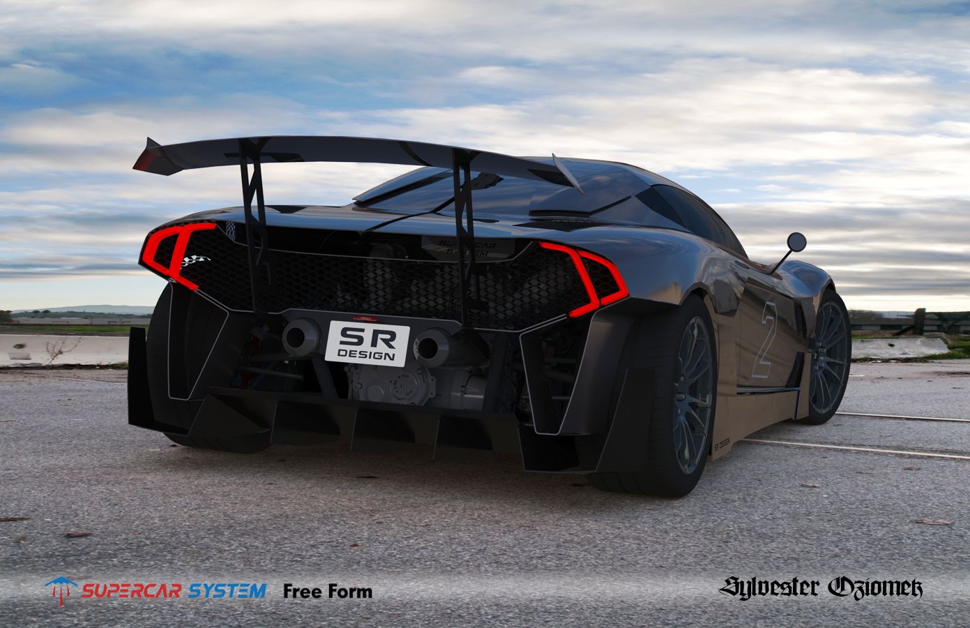 Huzar Supercar Design Rear View Supercar Design Super Cars Sports Car