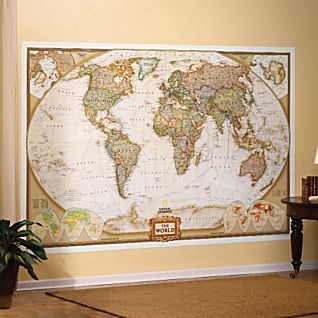mappa del mondo antico giornale poster vintage /'wall chart a casa da arredamento