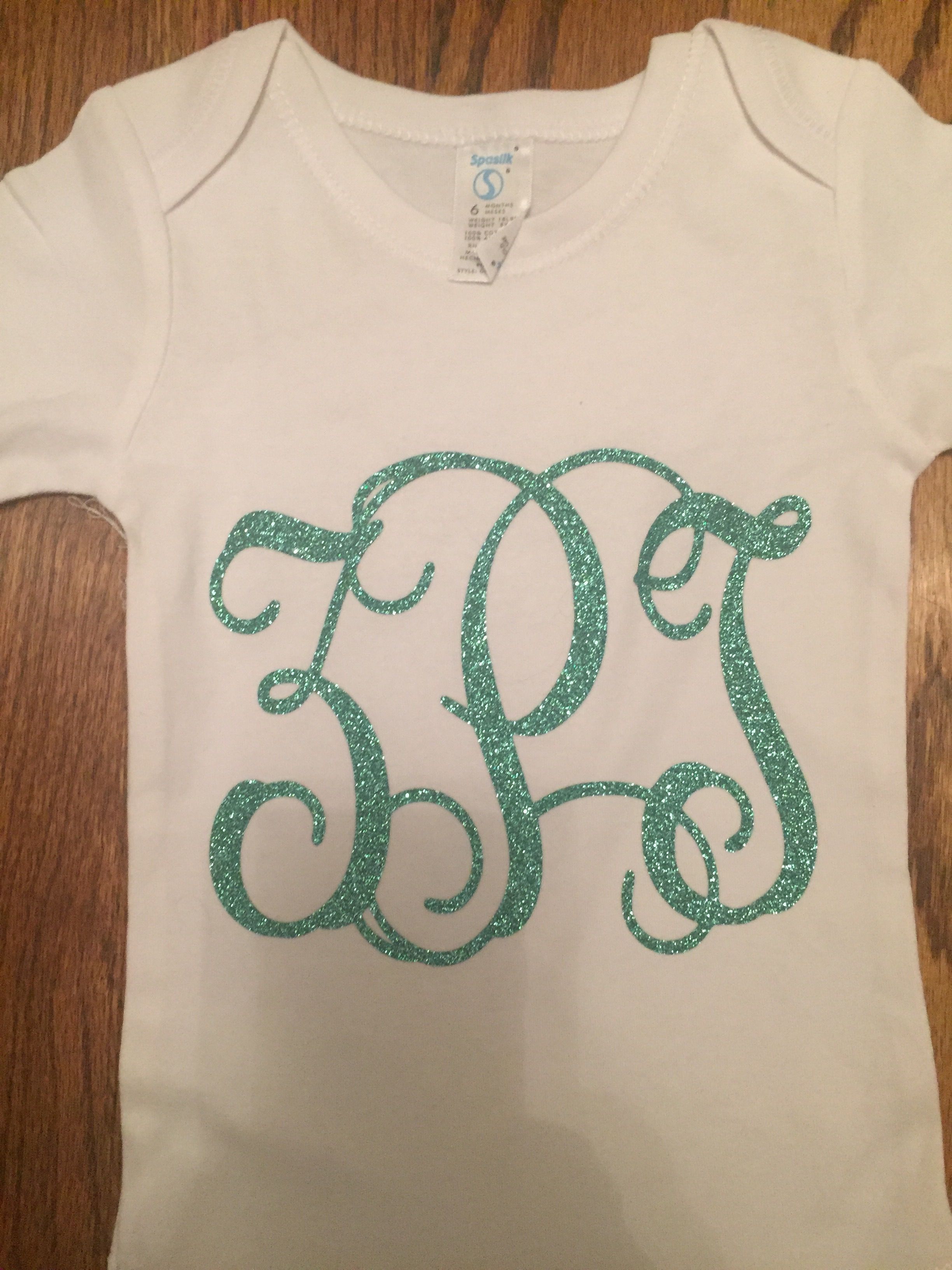 Download Personalized baby onesie with monogram made with Siser ...