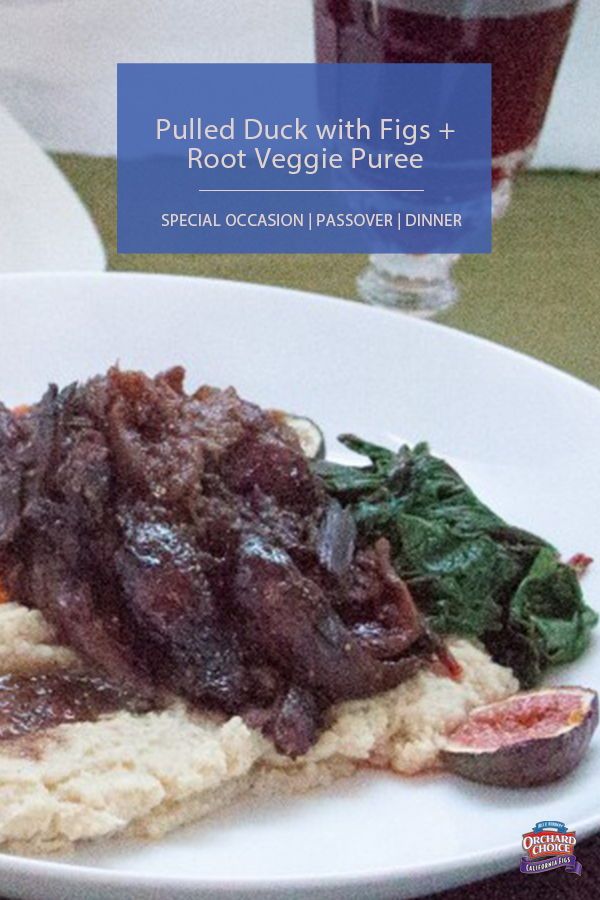 Pulled Duck with Quince and California Figs, Celery Root Pulled Duck with Quince and California Figs, Celery Root