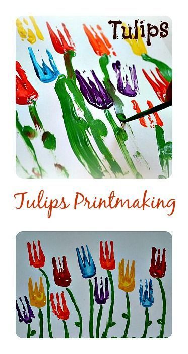 tulips spring art for kids all ages printmaking for toddlers