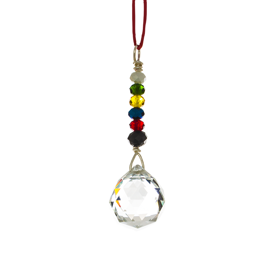 Hanging Crystal for Protection/Safety in the Car - 6 True Colors -Feng Crystals To Hang In Car For Protection