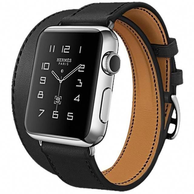 Double Tour Genuine Leather Apple Watch Band- Multiple