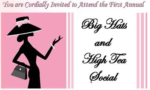 hat tea party invitations you are invited you are cordially