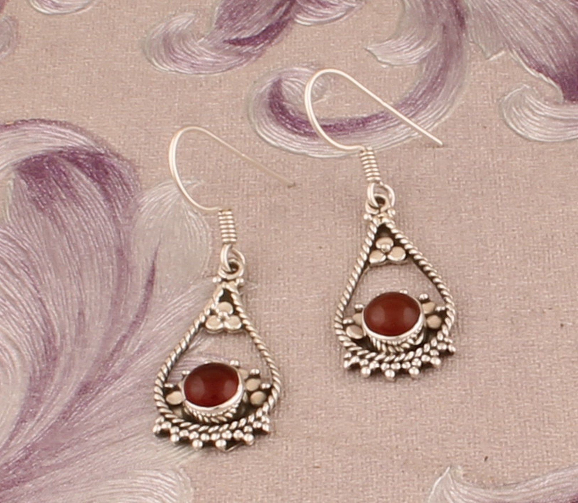 RED ONYX CARNELIAN EARRING & STUD HANDMADE JEWELRY IN 925 SOLID STERLING SILVER RED ONYX CARNELIAN EARRING & STUD HANDMADE JEWELRY IN 925 SOLID STERLING SILVER