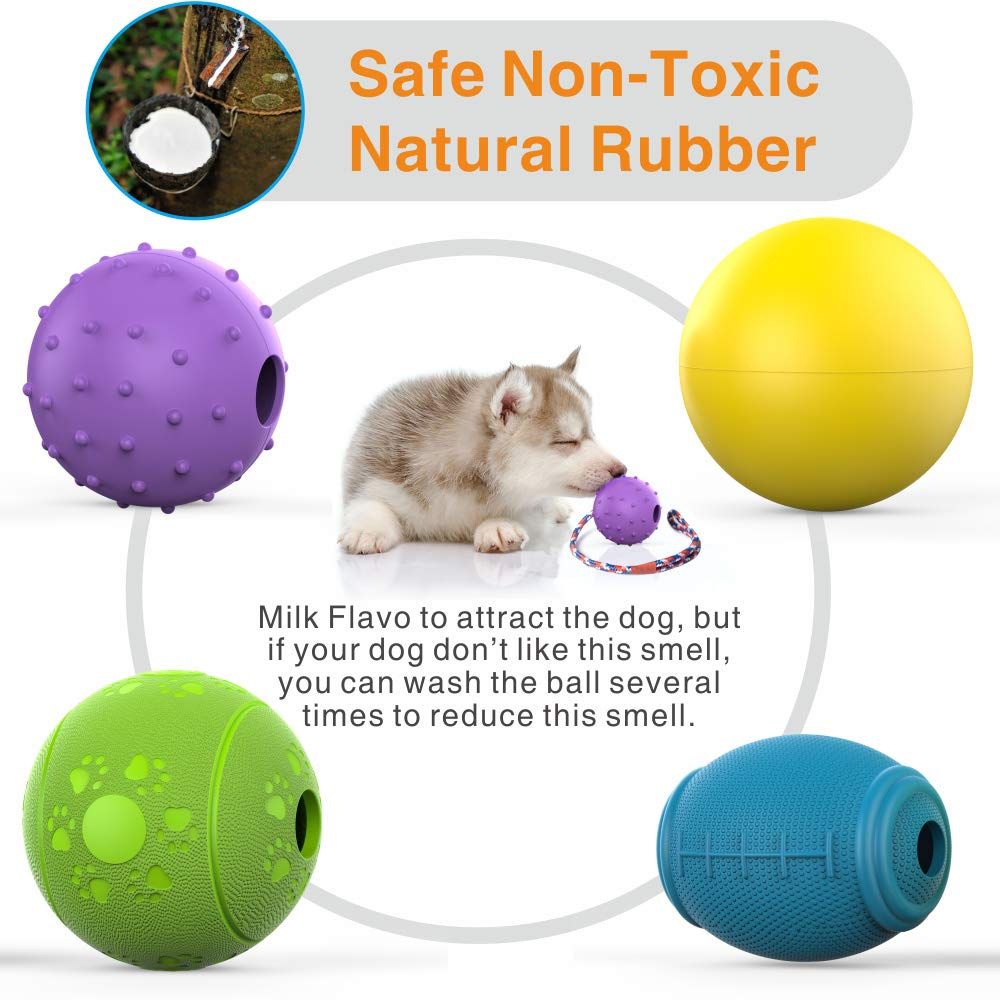 Funnipets 4pack Interactive Dog Toys Dog Treat Ball Floatable Dog