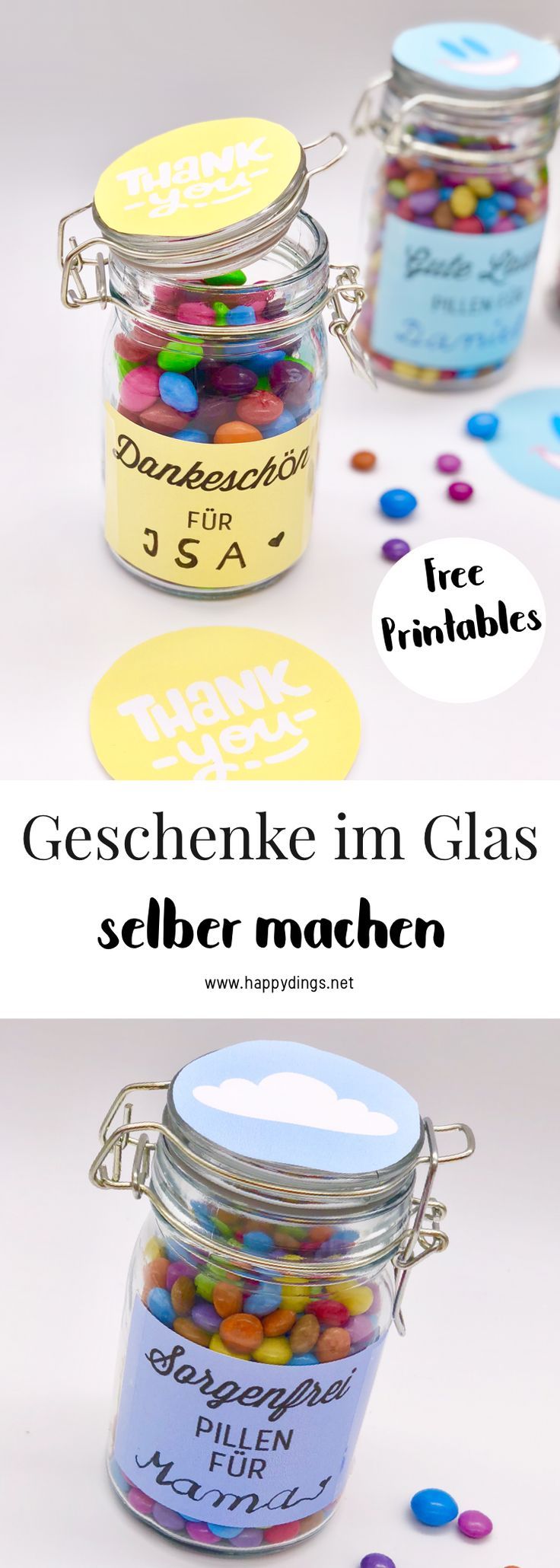 Kleine Geschenke im Glas basteln Glückspillen verschenken mit PILOT Geschenke im glas selber Kleine Geschenke im Glas basteln Glückspillen verschenken mit PILOT Geschenke im glas selber