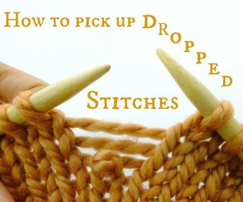Have you ever been joyfully knitting along, and your project seemed to be progressing just fine and Oh No…you see that you dropped a stitch a few rows back?!Not to worry! You don’t have to rip out all your rows back to that spot! I’ll show you how to use this nifty little trick to put that stitch right back where it belongs. In the example below, I’ve dropped my stitch for 2 rows. You can tell how many rows are dropped by the number of horizontal strands in the back. ... Knitting 101, Knitting Basics, Knitting Help, Knitting Techniques, Knitting For Beginners, Loom Knitting, Knitting Stitches, Knitting Tutorials, Knitting Ideas