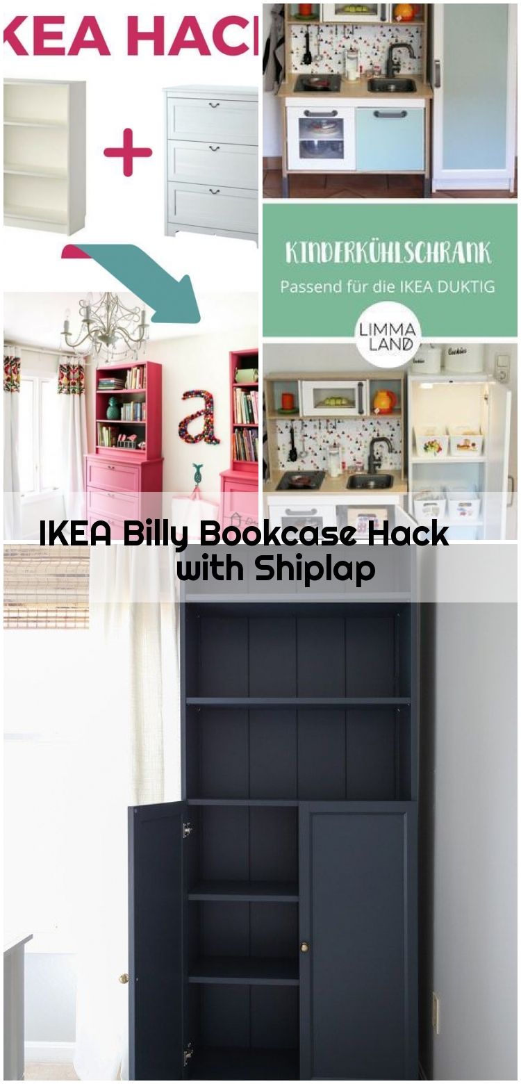 IKEA Billy Bookcase Hack with Shiplap Shiplap and an IKEA Hack Transform
