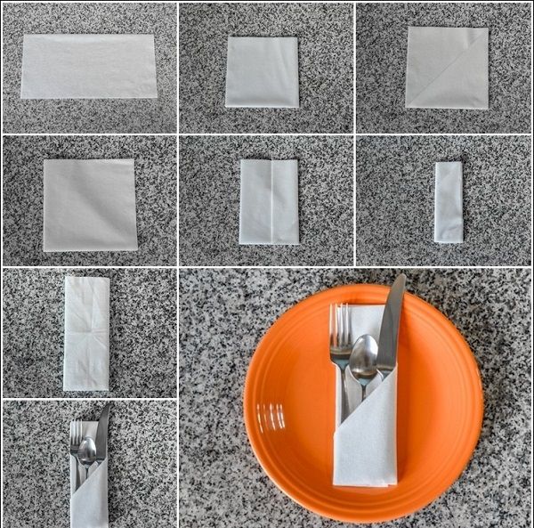 Simple and Creative DIY Wedding Napkin Fold Designs (25+) #napkinfoldingideas