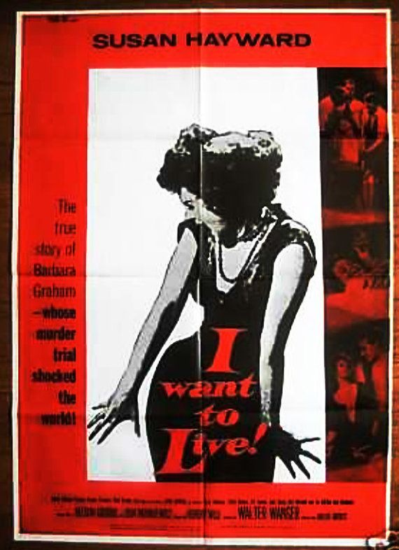 I want to live Susan Hayward vintage movie poster