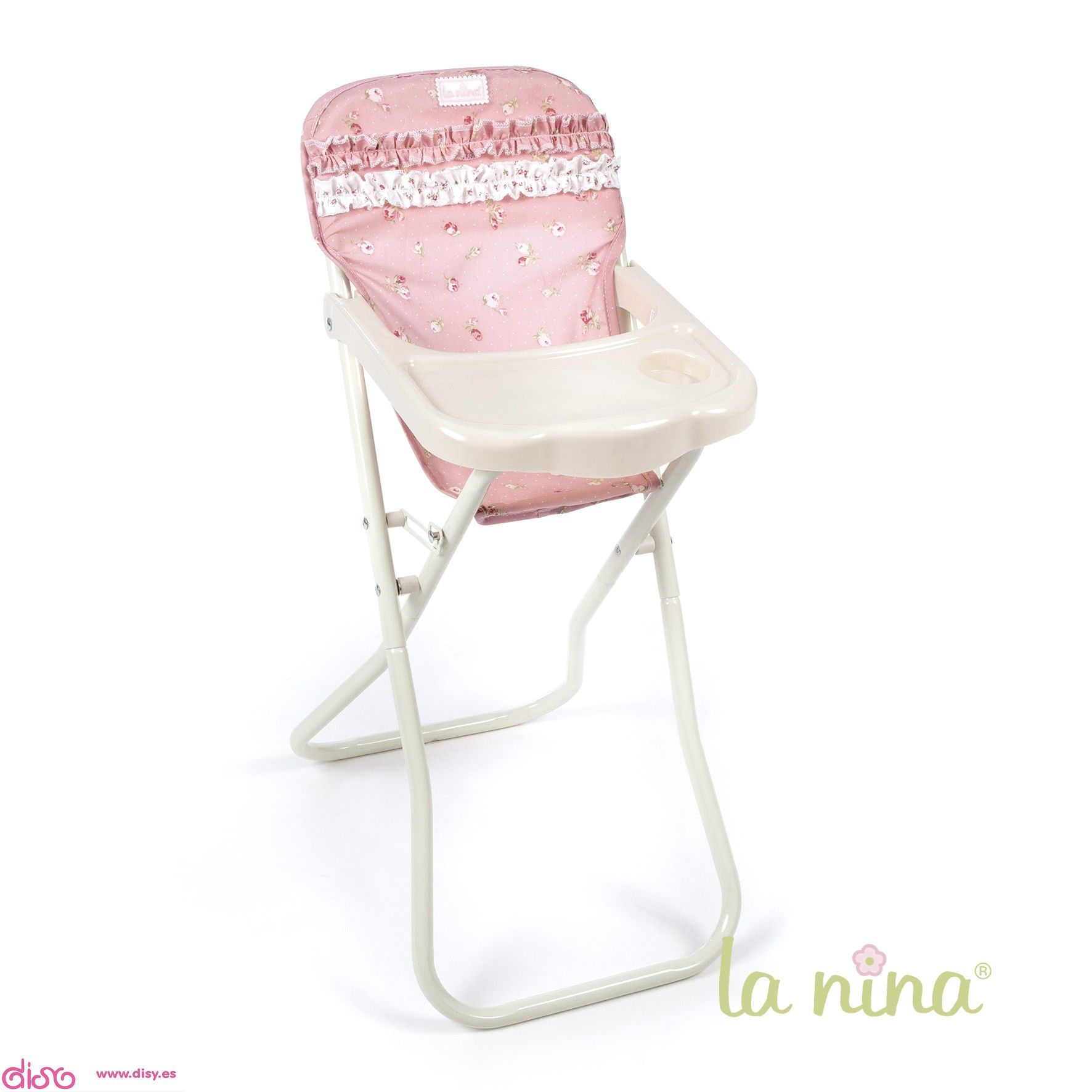 Casa de Muñecas Guardería Accesorio Juguete Niñas Metal Blanco Silla Paseo