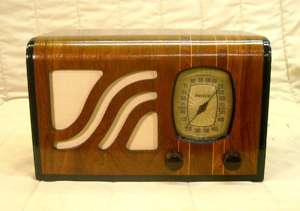 Old Antique Wood Philco Vintage Tube Radio Restored Antique Radio SPEAKER Grille Cloth Fabric Vintage