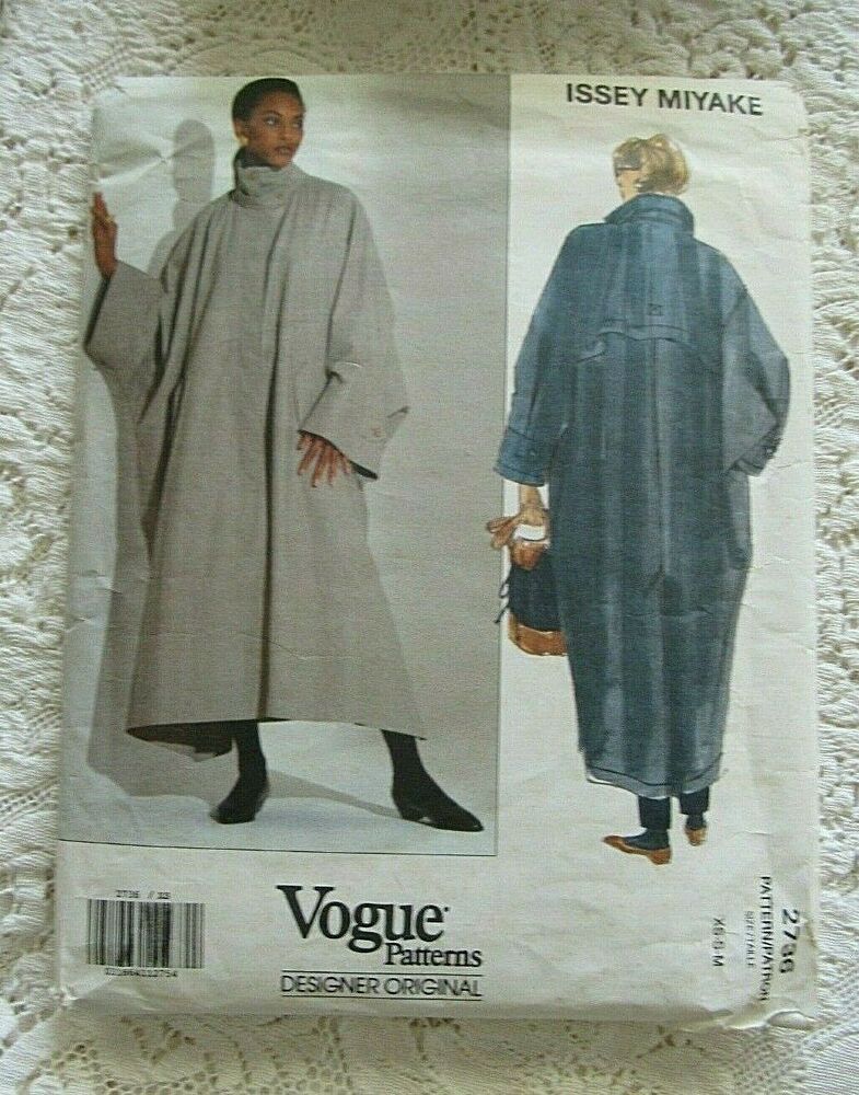 VOGUE SEWING PATTERN,ISSEY MIYAKE,# 2736,UNCUT, OVERSIZE COAT,Sz. XS-S ...