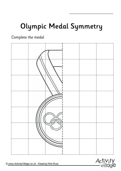 olympic medal symmetry worksheet olympic medals olympic lessons