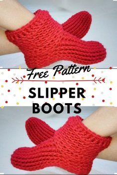 Easy Crochet Slipper Boots (Free Pattern & Video Tutorial) – Littlejohn's Yarn Crochet Slippers Adult Free Pattern, Easy Crochet Slippers, Quick Crochet Patterns, Slippers Pattern, Crochet For Kids, Crochet Accessories Free Pattern, Crochet Sock Pattern Free, Tutorial Crochet, Stitch Crochet