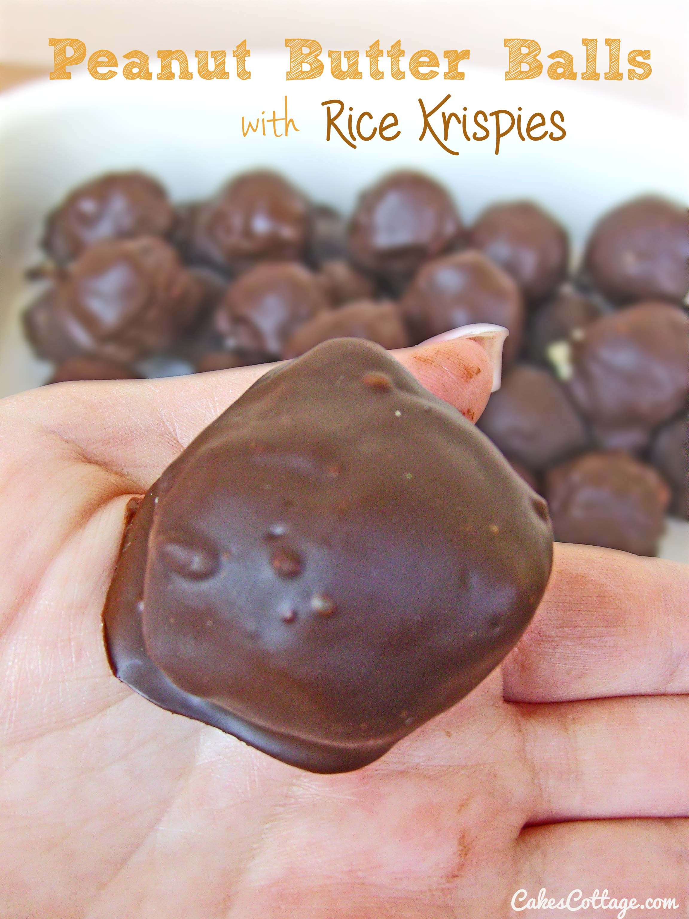 Peanut Butter Balls With Rice Krispies Cakescottage Recipe