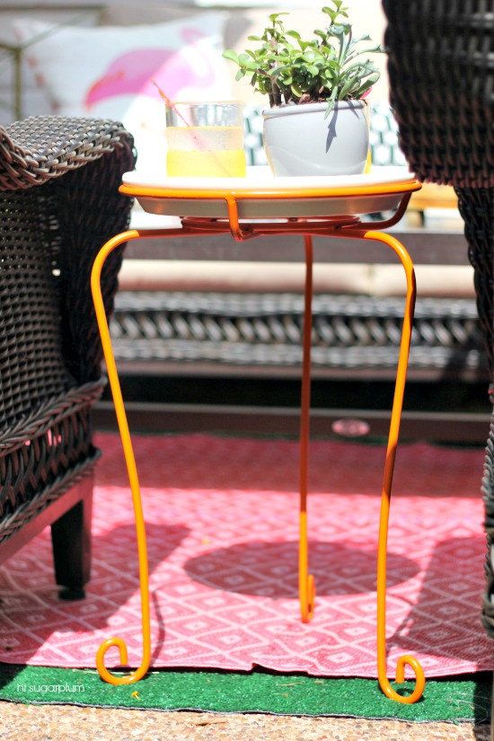 Hi Sugarplum! {Backyard DIY} Patio Side Table Diy patio table, Patio