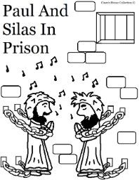 Paul And Silas In Prison Coloring Pages For Sunday School