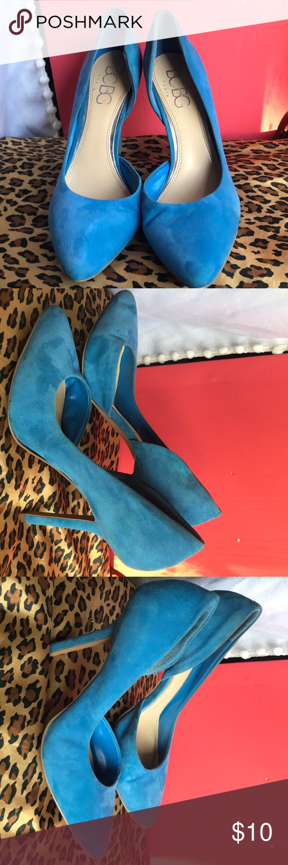 bcbg blue pumps