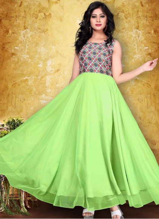 parrot green dress