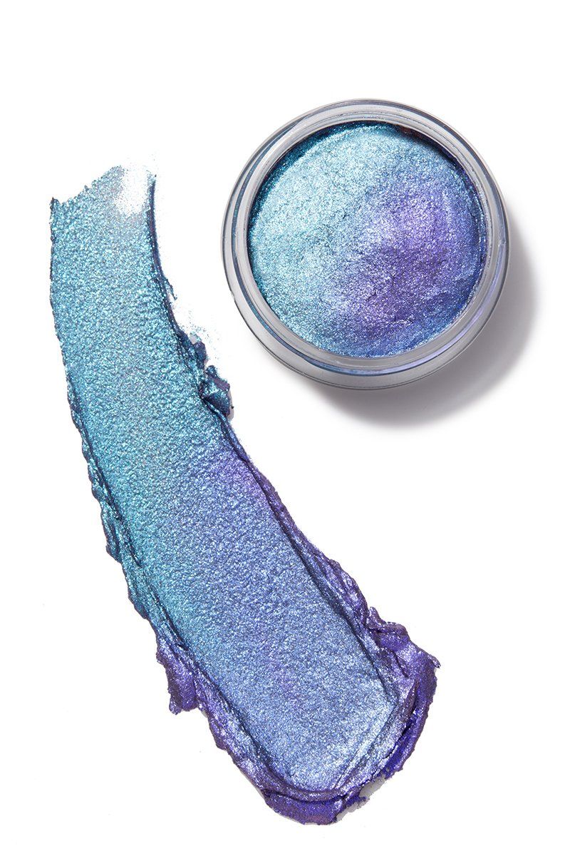 Disneyvillainsandcolourpop Just Your Voice Jelly Much Shadow Electric Blue Eyeshadow With A Purple Duochrome Flip Duochrome Eyeshadow Blue Eyeshadow Colourpop