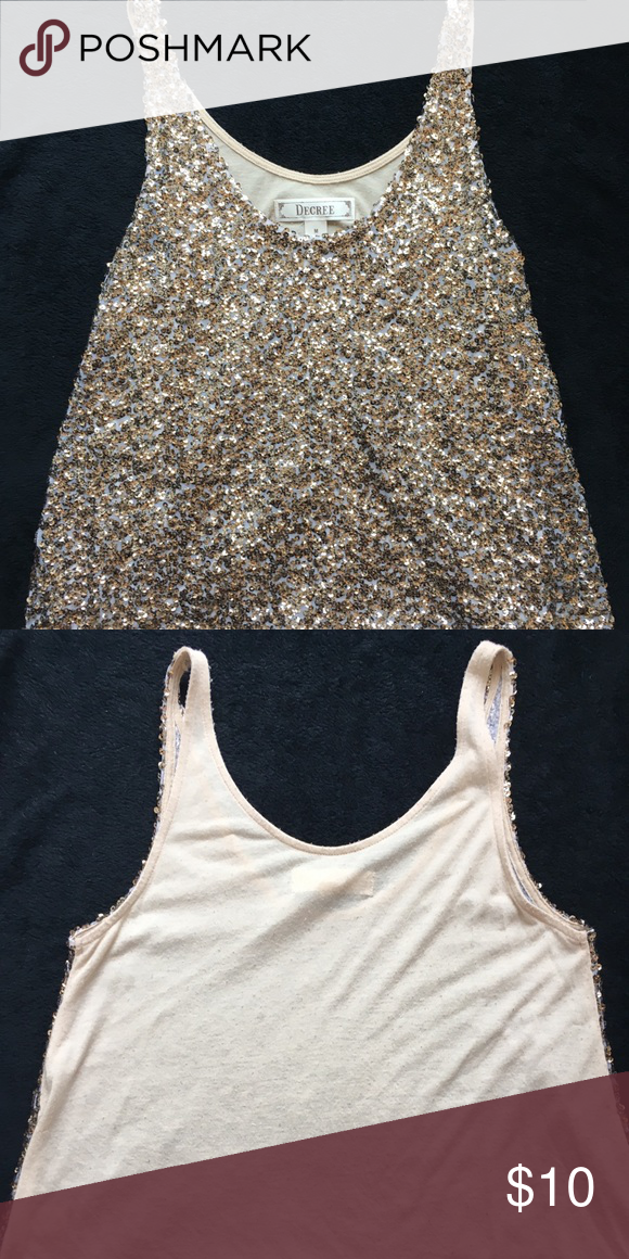 Women ... Decree Decree top Gold Tank Sparkly Top Embellished Top Women Embellished ... Sparkly Tank Decree Gold top Decree